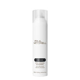 Paul Mitchell Stay Strong Hairspray bottle demonstrates a fine mist for layered hold.