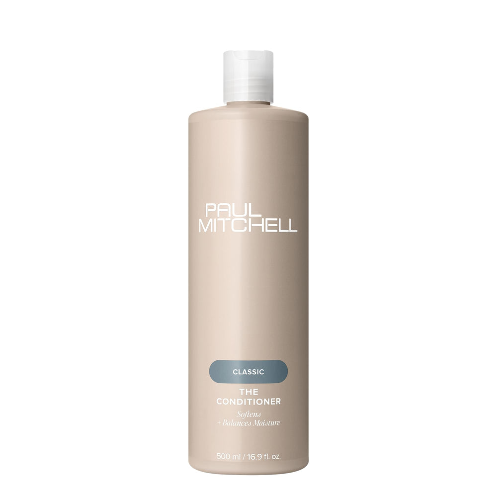 Paul Mitchell The Conditioner bottle front highlights leave-in moisture for all hair types.