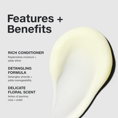 Paul Mitchell The Detangler on color-treated hair backdrop highlighting moisture and shine.