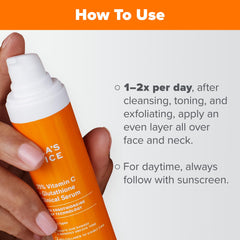 Paula's Choice 25% Vitamin C serum glutathione-boost highlights antioxidant protection and gentle brightening