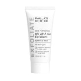 Paula's Choice SKIN PERFECTING 8% AHA gel bottle close-up for gentle exfoliation