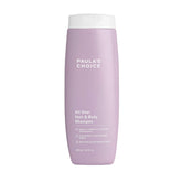 Paula's Choice All Over Hair and Body Shampoo bottle close-up for fragrance-free cleansing.