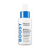Paula's Choice Boost Moisture Renewal Oil bottle shows hydrating skin care