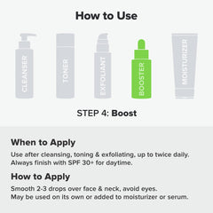 Paula's Choice BOOST niacinamide serum dropper for precise, targeted dosing.