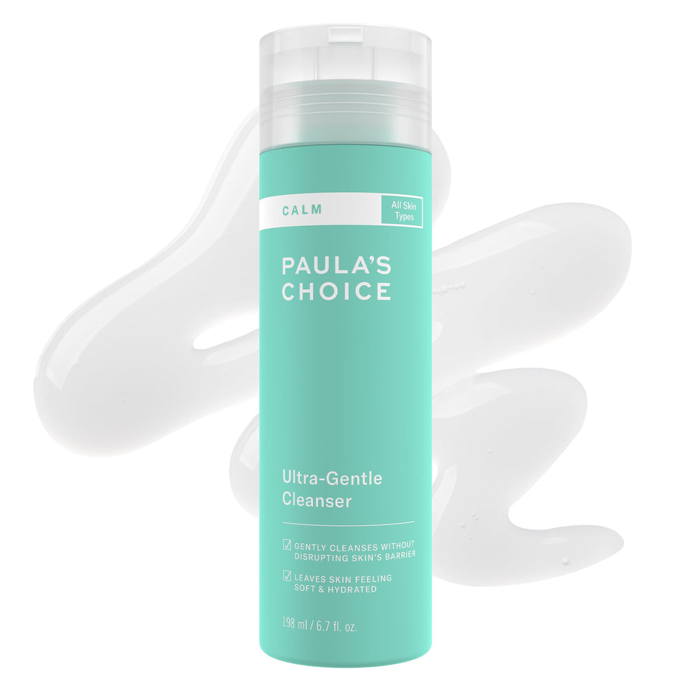 Paula's Choice CALM cleanser packaging for gentle, sensitive-skin cleansing.