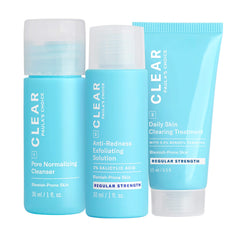 Paula's Choice CLEAR travel kit box for on-the-go skincare routine.