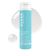 Paula's Choice CLEAR bottle demonstrates gentle 2% salicylic acid exfoliation.