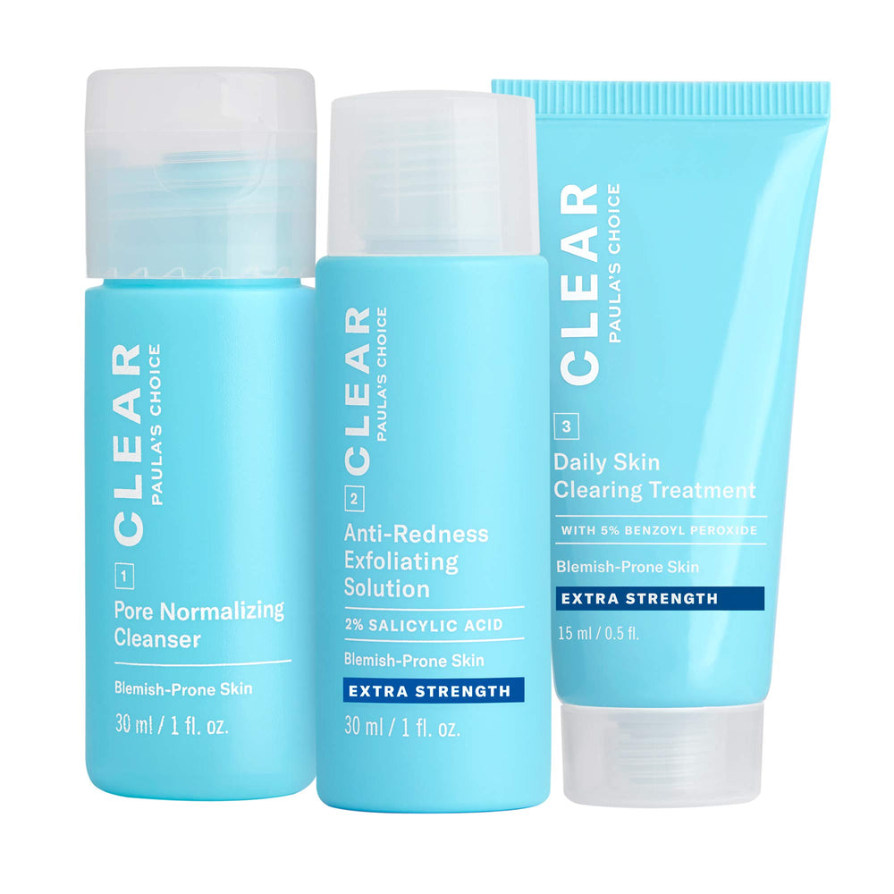 Paula's Choice CLEAR Travel Kit packaging view for on-the-go acne routine.