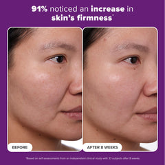 Paula's Choice Clinical 1% Retinol with peptides illustration on skin, firming action.