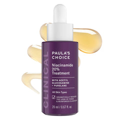 Paula's Choice Clinical 20% Niacinamide serum bottle front view for pore refinement