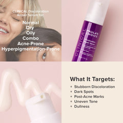 Paula's Choice Clinical Discoloration Repair packaging with fragrance-free formula and sustainable packaging