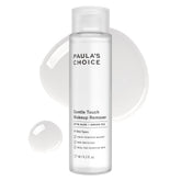 Paula's Choice Gentle Touch oil-free makeup remover bottle closeup for gentle cleansing