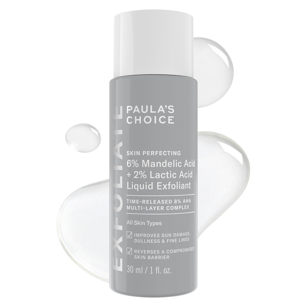 Paula's Choice liquid face exfoliant bottle — gentle daily exfoliation