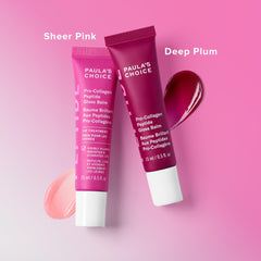 Paula's Choice lip balm application shot highlights instant hydration and smooth lips.