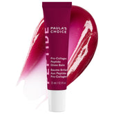 Paula's Choice Pro-Collagen Lip Balm tube closeup shows a plump, glossy finish.