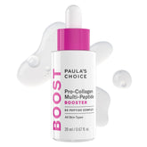 Paula's Choice Pro-Collagen Serum bottle closeup highlights fragrance-free anti-aging support.