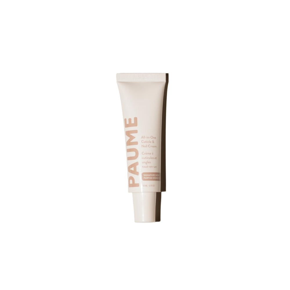 PAUME all-in-one cuticle and nail cream tube close-up for hydration.