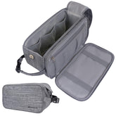 PAVILIA toiletry bag with large compartment for organized grooming essentials on the go