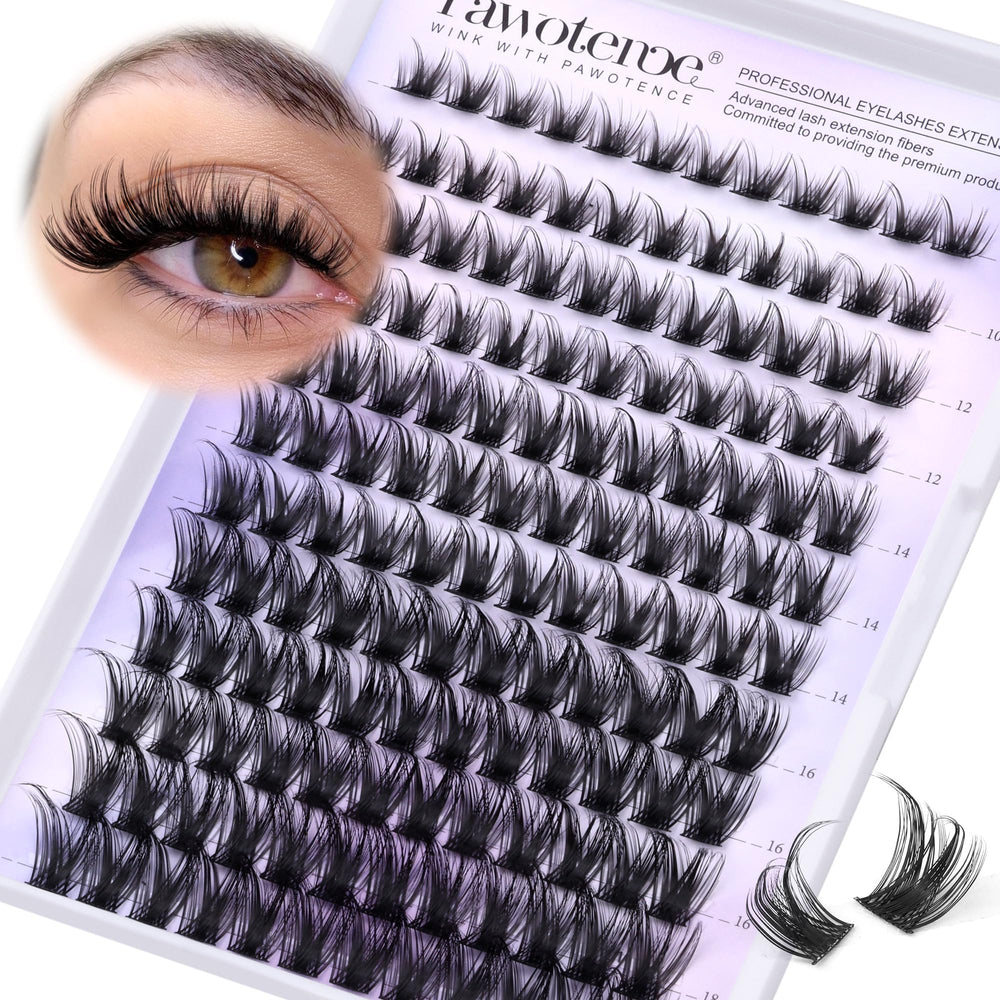 Pawotence front packaging showing Kira cluster lashes for easy selection