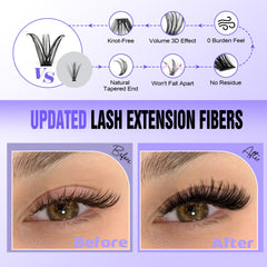 Pawotence lash bond and seal demonstrates long-lasting hold for fuller look.