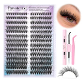 Pawotence lash clusters kit fox-40d box shows natural fullness for everyday wear