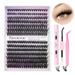 Pawotence lash extension kit packaging showing contents for at-home salon-quality results