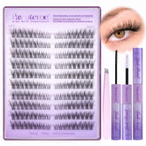 Pawotence Wispy Lash Clusters 180pcs for a natural cat-eye look at home.