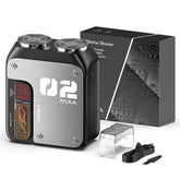 PAXA mini electric shaver gray front view, compact for travel-ready grooming