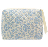 PAZIMIIK quilted makeup bag exterior highlights elegant organization for stylish travel.