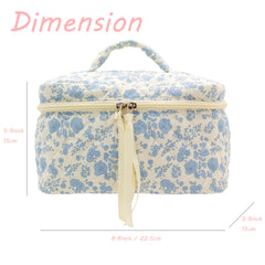 PAZIMIIK cotton makeup bag mesh pocket for brushes and small items easy access