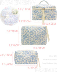 PAZIMIIK makeup bag soft cotton exterior – silky feel and durable everyday use.