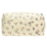 PAZIMIIK vintage quilted makeup bag front view for travel-ready organization