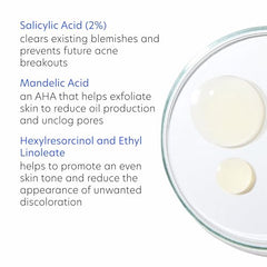 PCA SKIN Acne Gel texture on skin highlights oil control benefits.