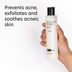 PCA SKIN bottle on counter ready for daily cleansing routine for clearer skin.
