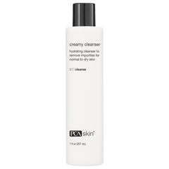PCA SKIN Creamy Moisturizing Face Cleanser bottle showing gentle hydration for dry skin.