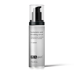 PCA SKIN Hyaluronic Acid Serum bottle showing surface hydration and smoothing