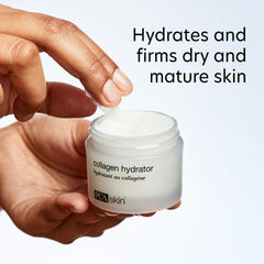 PCA SKIN hydrating cream texture close-up reveals lightweight, fast-absorbing formula.