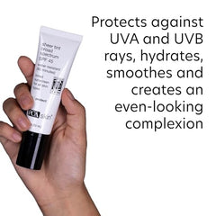 PCA SKIN Sheer Tinted Sunscreen tinted swatches demonstrate universal shade compatibility.