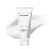 P.CALM Cato Cream bottle closeup demonstrates simple, hydrating daily use