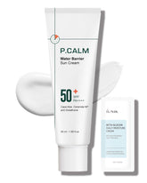 P.CALM Water Barrier Sun Cream tube, smooth daily application with hydration.