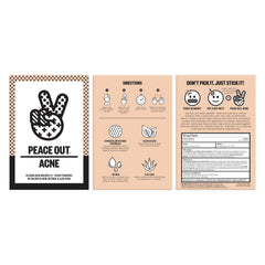 Peace Out Acne Healing Dots on skin closeup demonstrating targeted spot treatment and soothing properties.