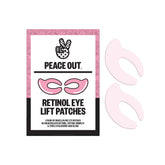 Peace Out Retinol Eye Lift Patches packshot shows 360° eye rejuvenation potential