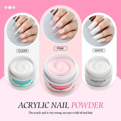 PEACECOLOR acrylic nail kit clear powder base for versatile nail art