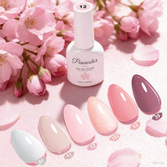 PEACECOLOR sheer nude gel polish bottle ideal for natural-looking nails