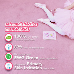 peach and Kids Face Mask cotton texture close-up highlights natural material