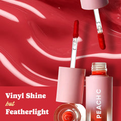 Peach C Jelly Beam Tint Heart Feel gloss delivers vibrant finish with comfortable hydration.