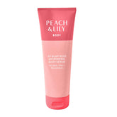 Peach & Lily KP Bump Boss body scrub jar for gentle smoothing of rough skin in shower.