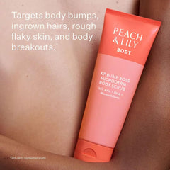Peach & Lily KP Bump Boss microcrystal exfoliation close-up for KP relief.