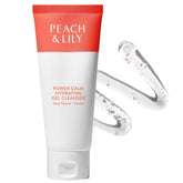 Peach & Lily Power Calm Gel Cleanser front view showcasing its sleek design.