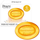 Pears soap bar with translucent amber glow showing glycerin moisture for hydrated skin